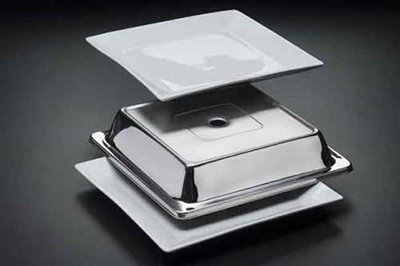 American Metalcraft SQCV11 Square Plate Cover - 11" - 11-7/8" Stainless