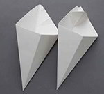 American Metalcraft SQFBCN Square Fry Cone w/ Foldout Pocket, Cardboard