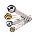 American Metalcraft MSSF75 4-Piece Measuring Spoon Set, Stainless