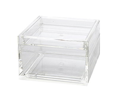 American Metalcraft SSSB4 4" Square Storage Box - Clear Acrylic