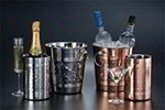 American Metalcraft SW4C 4.75-in Wine Cooler, Hammered Finish, Copper/Stainless