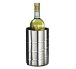 American Metalcraft SWSC Swirl Embossed Wine Chiller w/ 1-Bottle Capacity, Double Wall Insulated