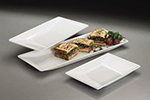 American Metalcraft TRPZ18 18-in Trapezoid Serving Platter w/ Slim Rim, Melamine