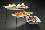 American Metalcraft TTREC3 3-Tier Display Stand, Swings Open From Center, Wrought Iron