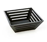 American Metalcraft TWBB124 Square Bread Basket, 12x4.5-in, Tapered, Birch