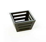 American Metalcraft TWBB53 Square Bread Basket, 5x3-in, Tapered, Birch