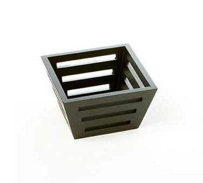 American Metalcraft TWBB53 Square Bread Basket, 5x3-in, Tapered, Birch