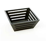 American Metalcraft TWBB94 Square Bread Basket, 9.5x4-in, Tapered, Birch