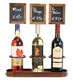American Metalcraft WBWR3 Wine Bottle Display w/ Chalk Board, 16x19-in, Copper