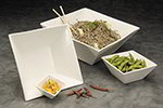 American Metalcraft WFB6 6-in Square Bowl w/ 25-oz Capacity, White/Porcelain