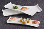 American Metalcraft WLD15 Rectangular Platter w/ Curved Ends, 15.5x5-in, White/Porcelain