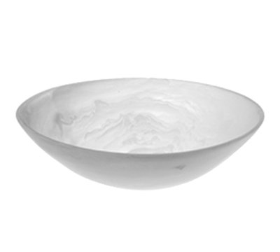 American Metalcraft WSBM11 11-9/16" Round Translucence Bowl - White Swirl Resin