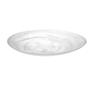 American Metalcraft WSP15 15-7/8" Round Translucence Platter - White Swirl Resin