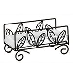 American Metalcraft NDSL59 Napkin Basket w/ Leaf Design, Wrought Iron/Black