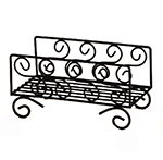 American Metalcraft NDSS95 Napkin Basket w/ Swirl Design, Wrought Iron/Black
