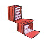American Metalcraft PB1914 Deluxe Pizza Delivery Bag w/ Rack & 6-Box Capacity, Red/Black