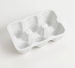 American Metalcraft PEHCT6 6-Slot Rectangular Egg Carton, Porcelain, White