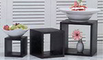 American Metalcraft RSB1 3-Piece Wood Riser Set, Black