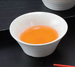 American Metalcraft SBR11 Round Ribbed Sauce Dish w/ 1.69-oz Capacity, Porcelain