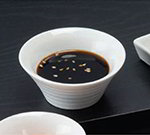 American Metalcraft SBR22 Round Ribbed Sauce Dish w/ 2.36-oz Capacity, Porcelain