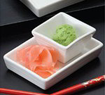 American Metalcraft SCR12 Ribbed Square Sauce Dish w/ 1.2-oz Capacity, Porcelain