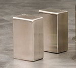 American Metalcraft SP4 2.5-in Rectangular Salt & Pepper Shaker Set, Stainless