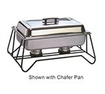 American Metalcraft SCF2 Stackable Chafer Frame w/ 2-Slot For Fuel Holder, Wrought Iron/Black
