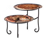American Metalcraft TLSP1219 2-Tier Display Stand w/ Curled Foot, 12x19-in, Wrought Iron/Black