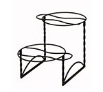 American Metalcraft TLTS1224 2-Tier Display Stand w/ Handle On Opposite Side, 12x24-in, Wrought Iron/Black