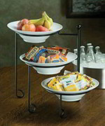 American Metalcraft TTRS3 3-Tier Display Stand, Swings Open From Center, Wrought Iron/Black