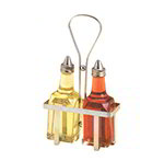 American Metalcraft VWB26 Square Oil & Vinegar Bottle w/ 6-oz Capacity, Glass/Stainless