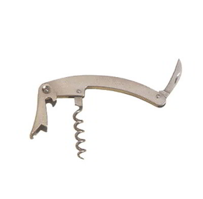 American Metalcraft WCS137 Deluxe Cork Screw w/ Bottle Opener & Curved Knife, Stainless