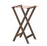 American Metalcraft WTSW32 31-in Folding Tray Stand w/ Nylon Strap, Walnut