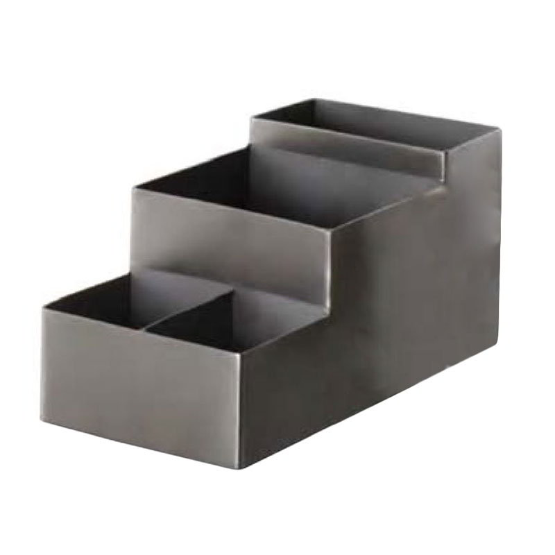 American Metalcraft BARS5 4 Compartment Coffee/Bar Organizer, 8 L x 4 W x 4 H, Satin Stainless