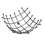 American Metalcraft BAS1 Space/Time Continuum Basket, 8 Sq. x 2-3/4 in H, Checker Pattern, Chrome Finish
