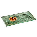 American Metalcraft BG159 Glacier Glass Platter, 15 in x 9 in, Rectangular, Bubble Glass, Green