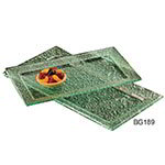 American Metalcraft BG189 Glacier Glass Platter, 18 in x 9 in, Rectangular, Bubble Glass, Green