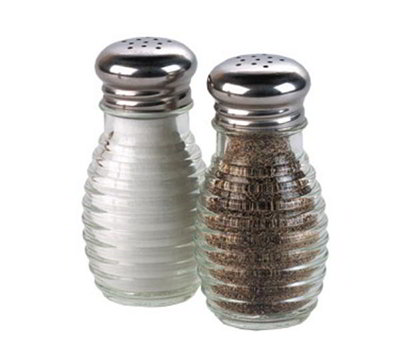 American Metalcraft BHM2 Salt & Pepper Shaker, 2 Oz., Glass, Stainless Steel Top