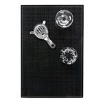 American Metalcraft BLACKBM1218 Black Rubber Bar Mat, 12 in x 18 in