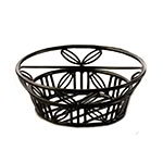 American Metalcraft BLLB81 Bread Basket, 8 in Dia., Black Leaf Design, Wrought Iron