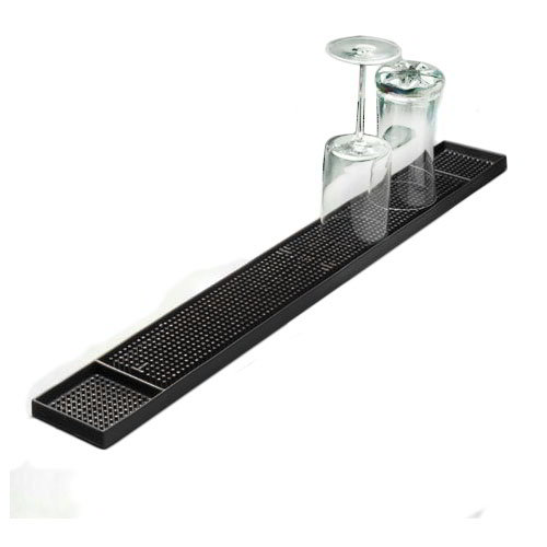 American Metalcraft BLM24 Black Rubber Bar Mat, 3-1/4 in x 27 in