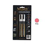 American Metalcraft BLSMA510PI Securit Small Chalk Markers, Rain & Smear Proof, 2-pk, Pink