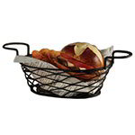 American Metalcraft BNBB692 Oblong Wire Birdnest Basket, 9 in x 6 in x 3-7/8 in, Black