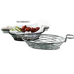 American Metalcraft BNBB821 Oval Wire Birdnest Basket, 11 in x 8 in x 3-7/8 in, Black