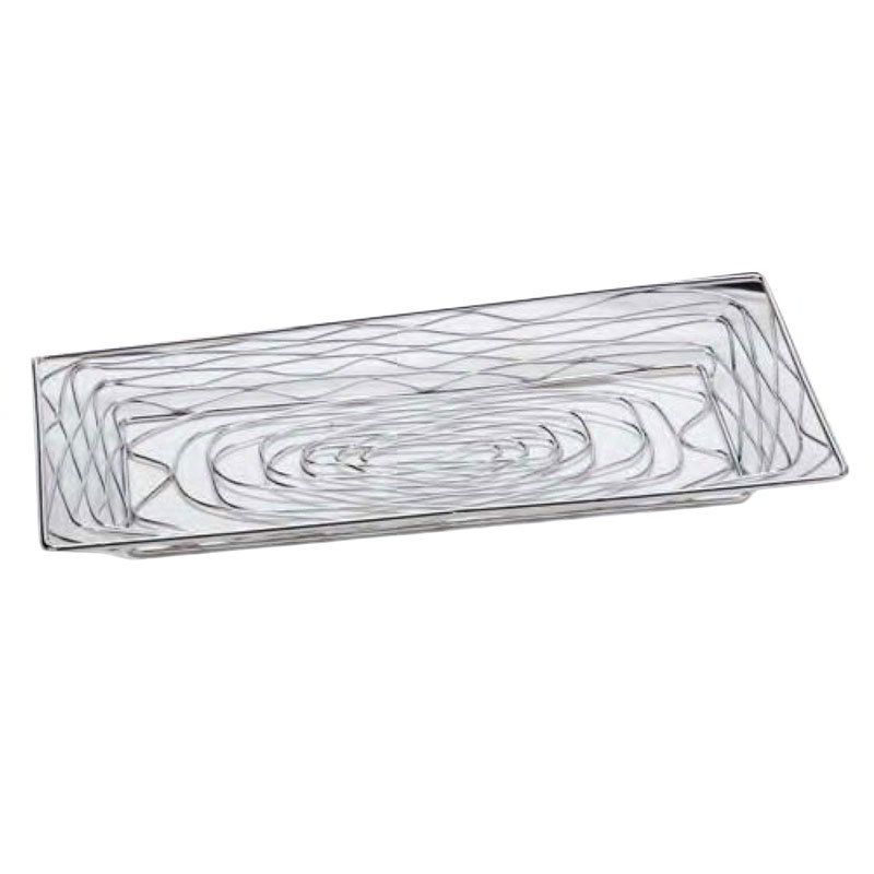 American Metalcraft BNBC19 Rectangle Wire Birdnest Basket, 14-1/4 x 7-3/4 x 1-1/2, Chrome