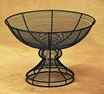 American Metalcraft BPB139 Pedestal Basket, 13 in Dia. x 8-1/2 in H, Black Wire