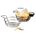 American Metalcraft BSKB80 Basket, 8 in Dia., Round, Ramekin Holders, Wire, Black