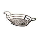 American Metalcraft BSKC118 Basket, 11 in x 8 in, Oval, Ramekin Holders, Wire, Chrome