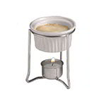 American Metalcraft BWR34 2 oz Chrome Plated Butter Warmer, w/ Votive Holder and Candle