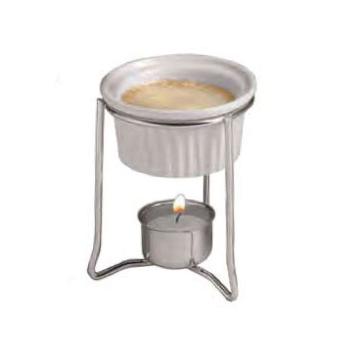 American Metalcraft BWR34 2 oz Chrome Plated Butter Warmer, w/ Votive Holder and Candle